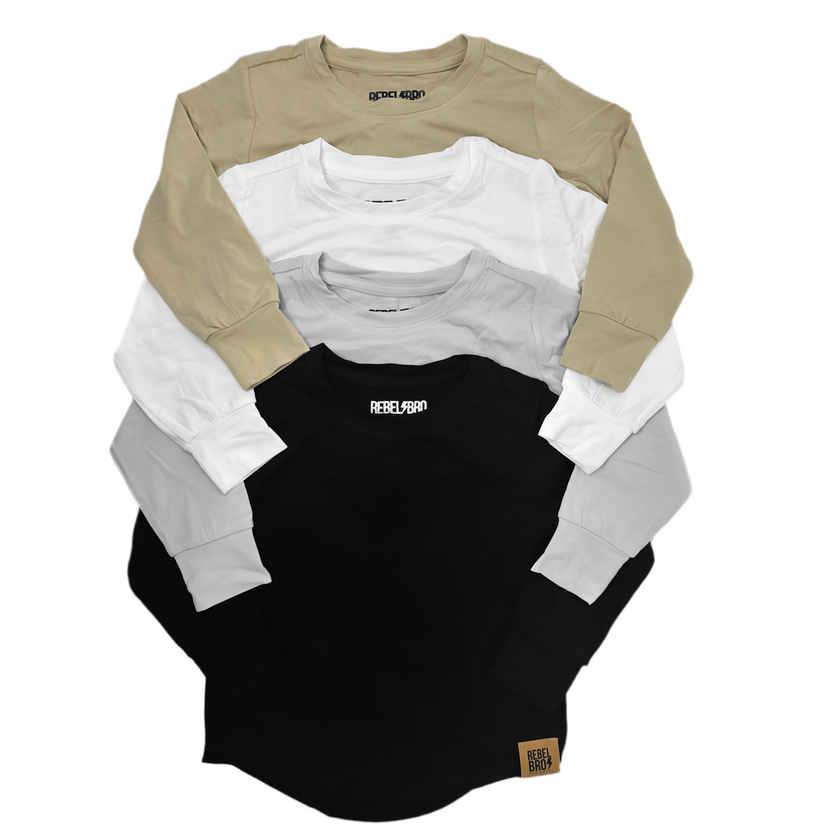 Everyday Long Sleeve Bamboo Tee - Dune (Tan)