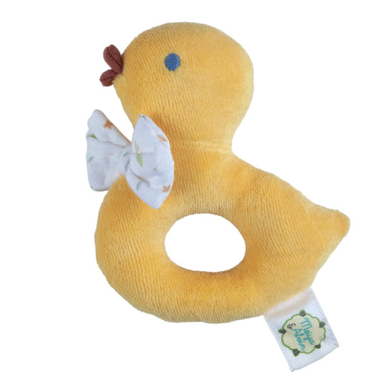 Tara the Duck Organic Fabric Rattle