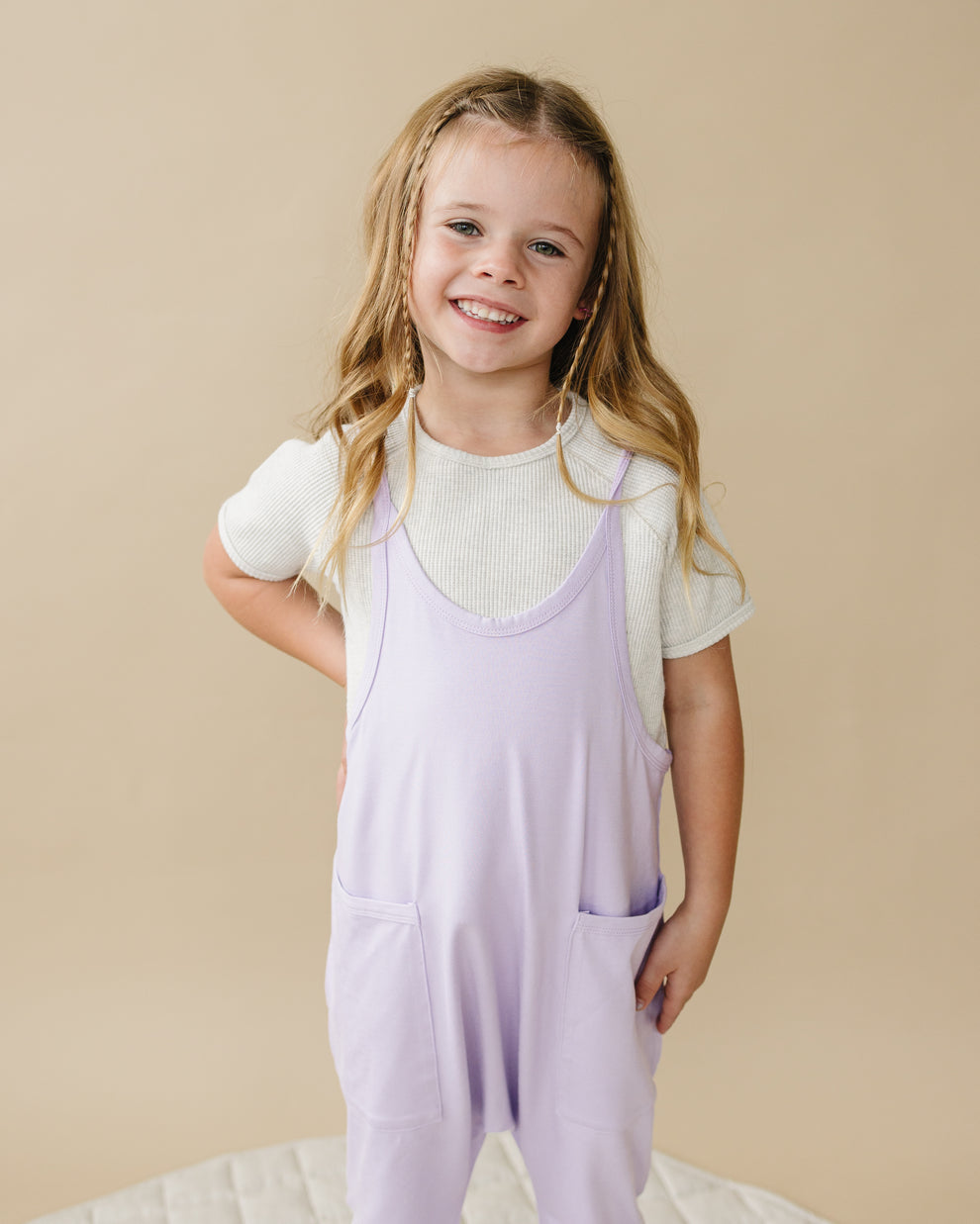 Bamboo Tank Romper - Lilac