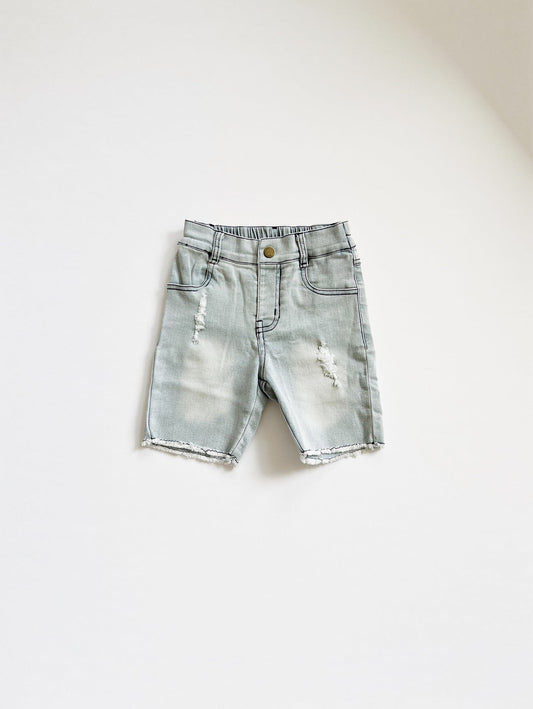 Bermuda Denim Shorts - Slate Gray