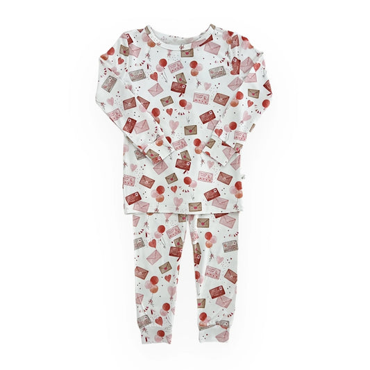 Valentine's Day Bamboo Two Piece Toddler Pajama Set